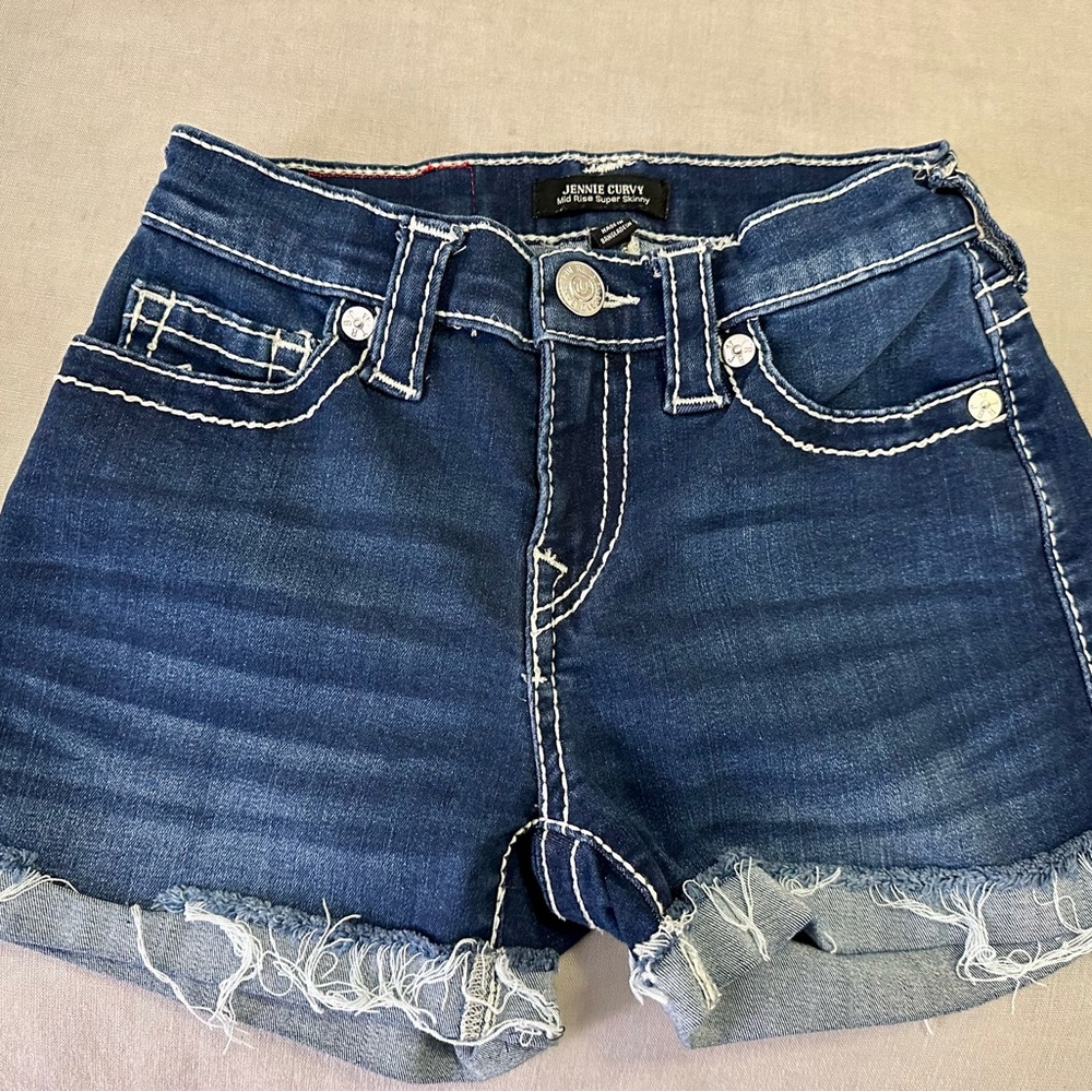 True Religion Jennie Curvy Jean Shorts - New Size 23
